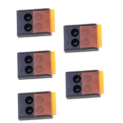 5Pcs Dental Shading Light Box 4Holes Resin Dentist Material Storage Box Mix Composite Hood Case Protector Veneer Plate