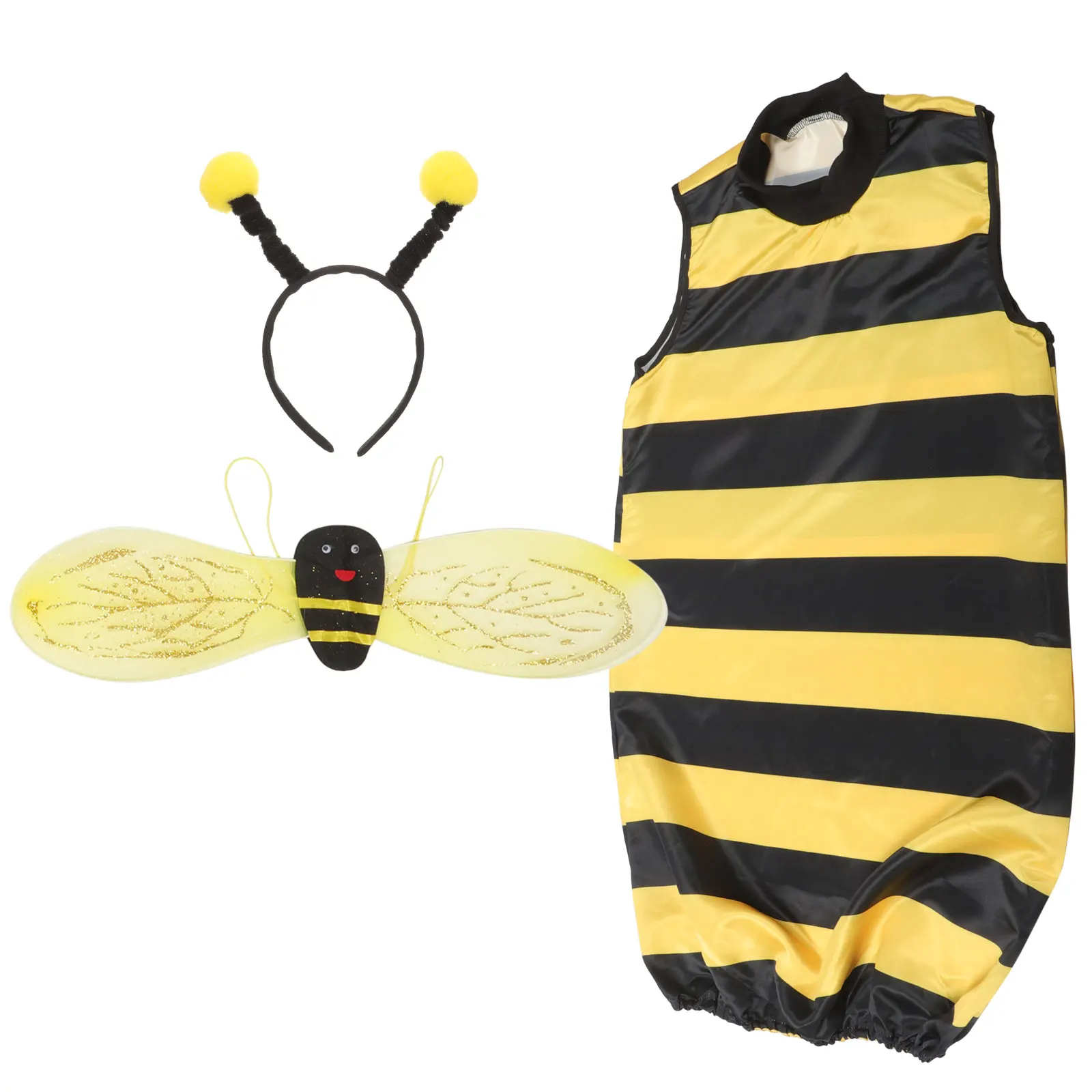 

Bee Costume Bee Wing Headband Kids Adult Halloween Party Stage Performance Props Lightweight Portable Cosplay Accessories