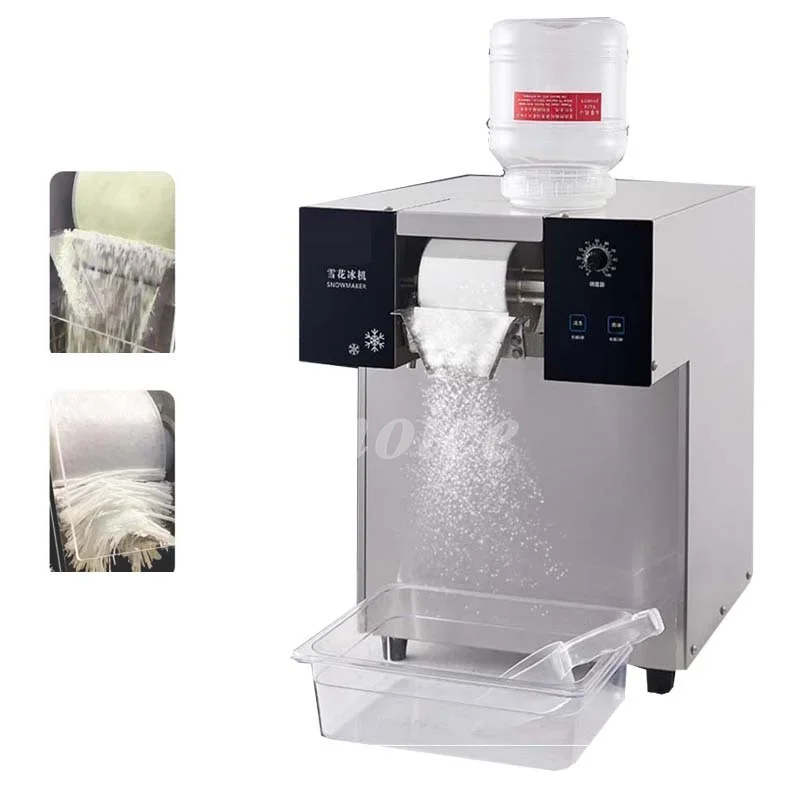 

Desktop Mini Snowflake Ice Machine High-Power Snowflake Crusher Korea Bingsu Machine 180kg/24h Automatic Snow Ice Maker