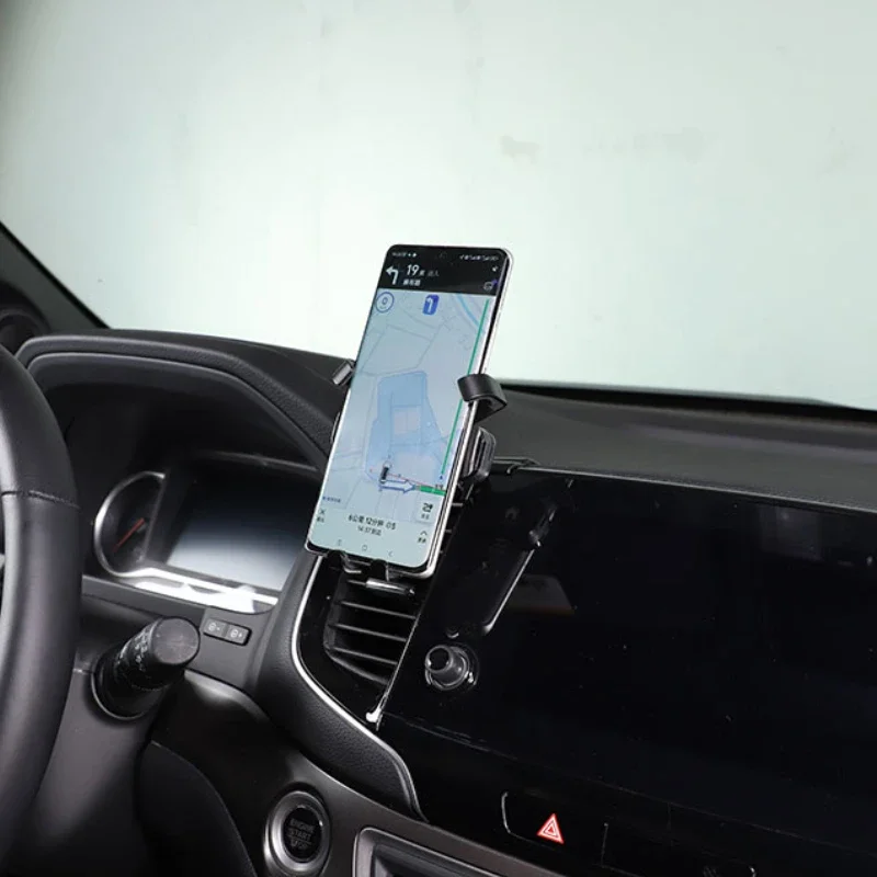 

For Honda Pilot 2016-2022 Interior Car Accessories ABS Black Car Air Vent Mobile Phone Holder GPS Navigation Bracket