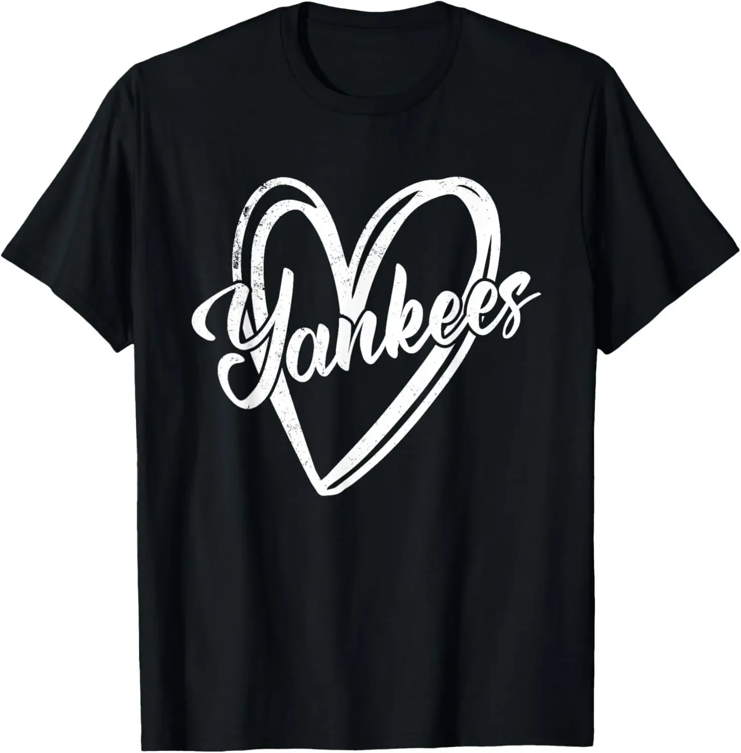 Yankees Heart Design Retro Style Graphic Men Women Kid T-Shirt