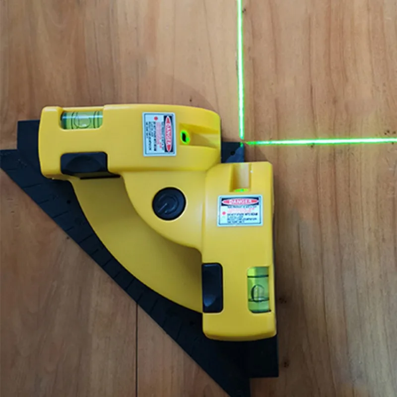 90 Degree Right Angle Laser Level Floor Alignment Vertical Horizontal Line Tool Tile Laying Wall Construction Measuring Tool