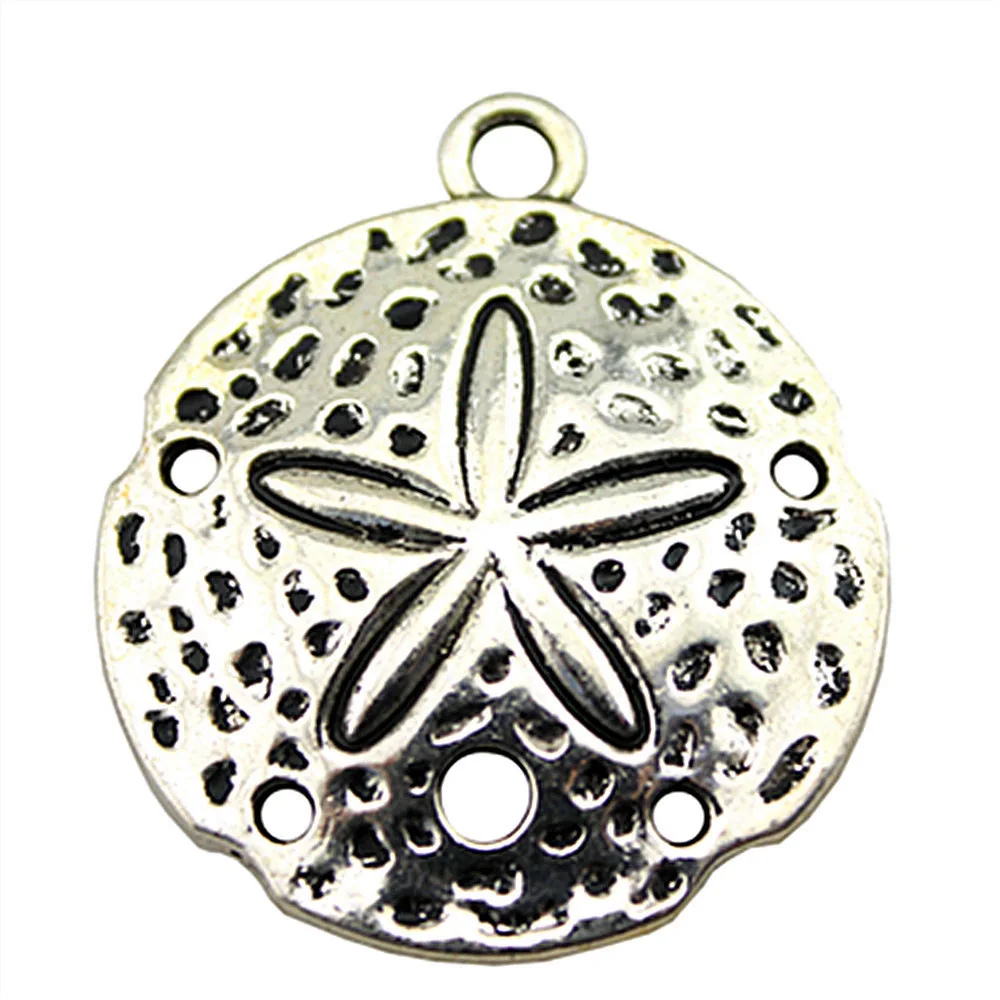 Accesories Sand Dollar Charms Jewelry Making 35x30mm 3pcs