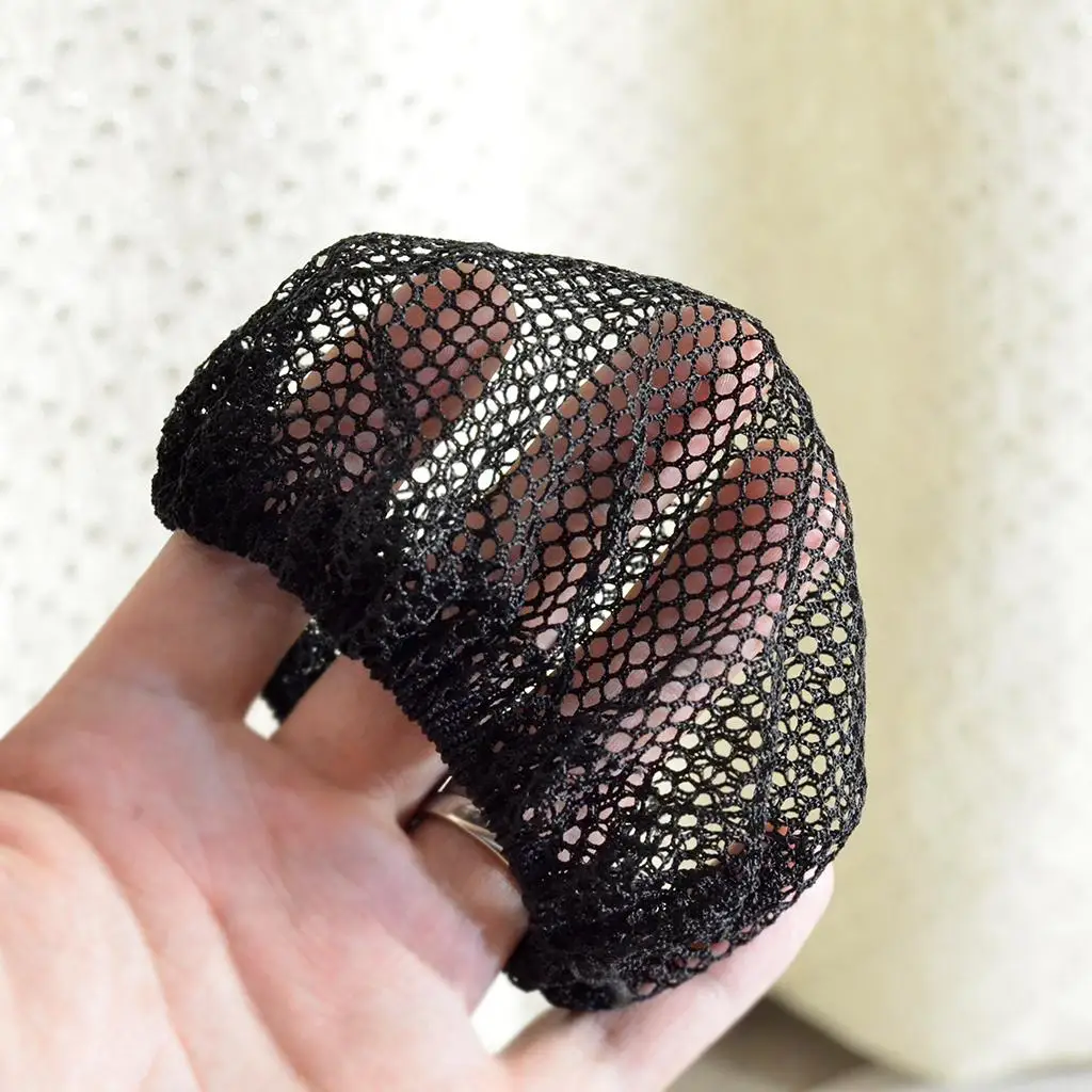 Redecilla de malla de ganchillo para el pelo, accesorio para mujer, para uniformes de enfermera, bailarina, camarera