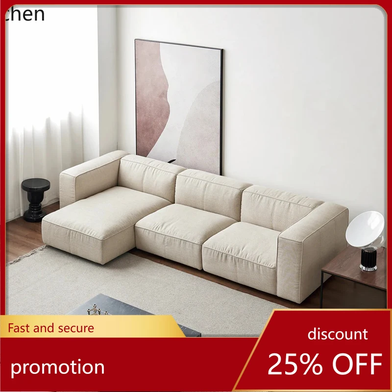 ZML modern simple cotton and linen fabric butter sofa minimalist combination module sofa