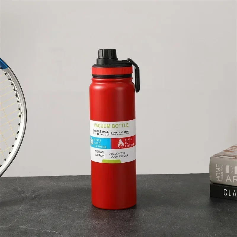 2024 Large Capacity Sports Water Bottle Portable Travel Car Water Cup Stainless Steel Space Kettle Thermos Flask