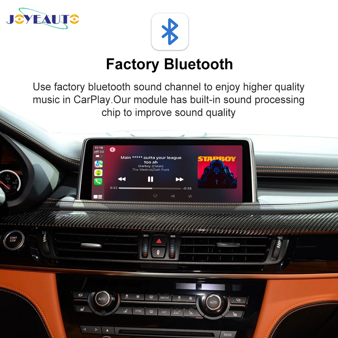 2025 JoyeAuto for BMW 1 2 3 4 5 6 i3 i8 NBT 2013-2016 Wireless Apple CarPlay Android Auto interface AirPlay Mirroring Retrofit