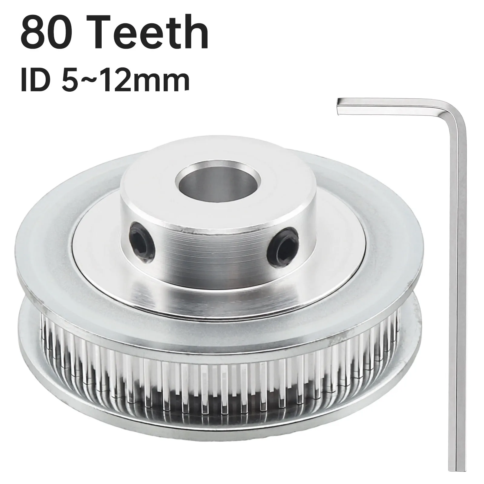 2GT Timing Belt Pulley 20T 60T 80 Teeth Bore 6/8/10/12mm 2GT Idler Pulley for 6mm Width Belt / CNC Machines 3D Printers Robotics