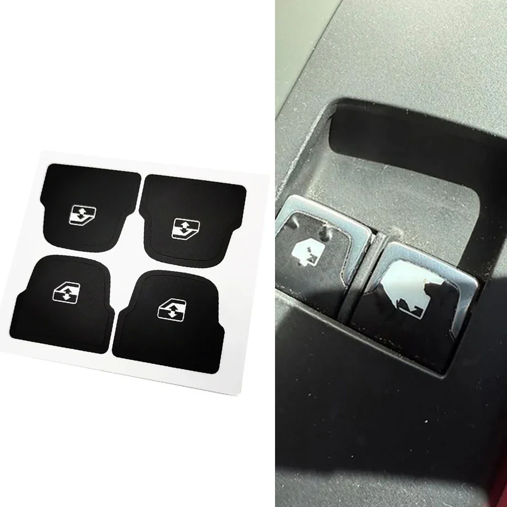 For Corvette C7 Control Button Overlay Repair Decal Sticker Improved Legibility With White Lettering On Dark Base