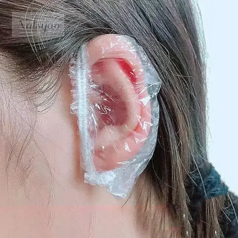 100/200PCS Disposable Earmuffs for Ear Piercing Bathing Shampooing Waterproof Ear Protection Hair Dyeing