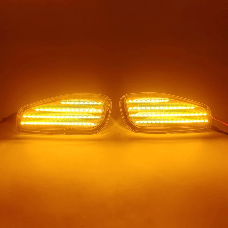 2pcs Smoked Lens LED Side Marker Lights for Jeep Renegade 2015-2023