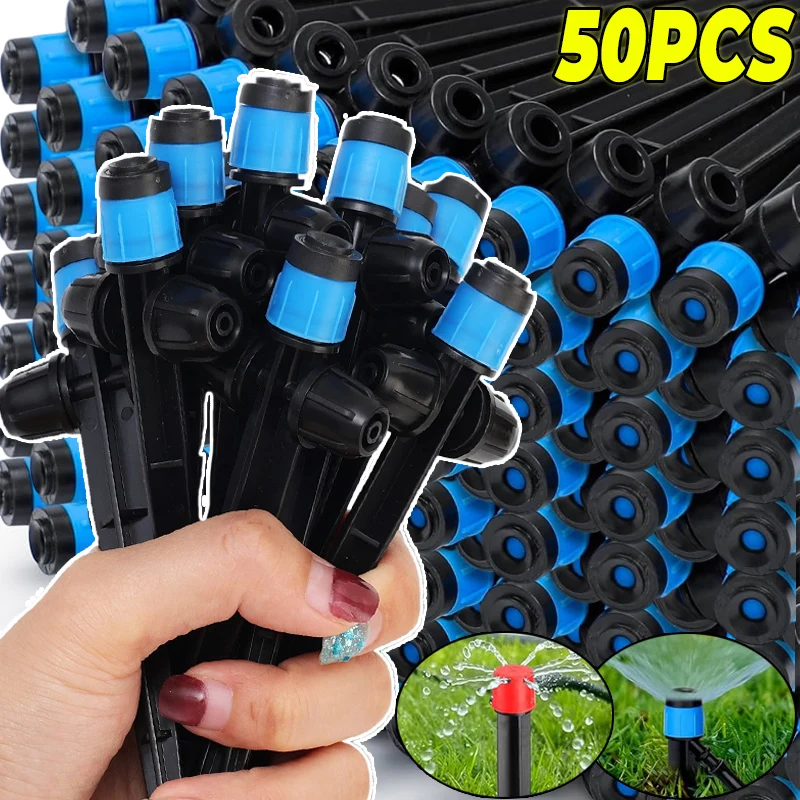 

8 Hole Spike Irrigation Dripper System Watering Spike for Flower Plants Greenhouse Garden Adjustable Water Dripper Device Tools