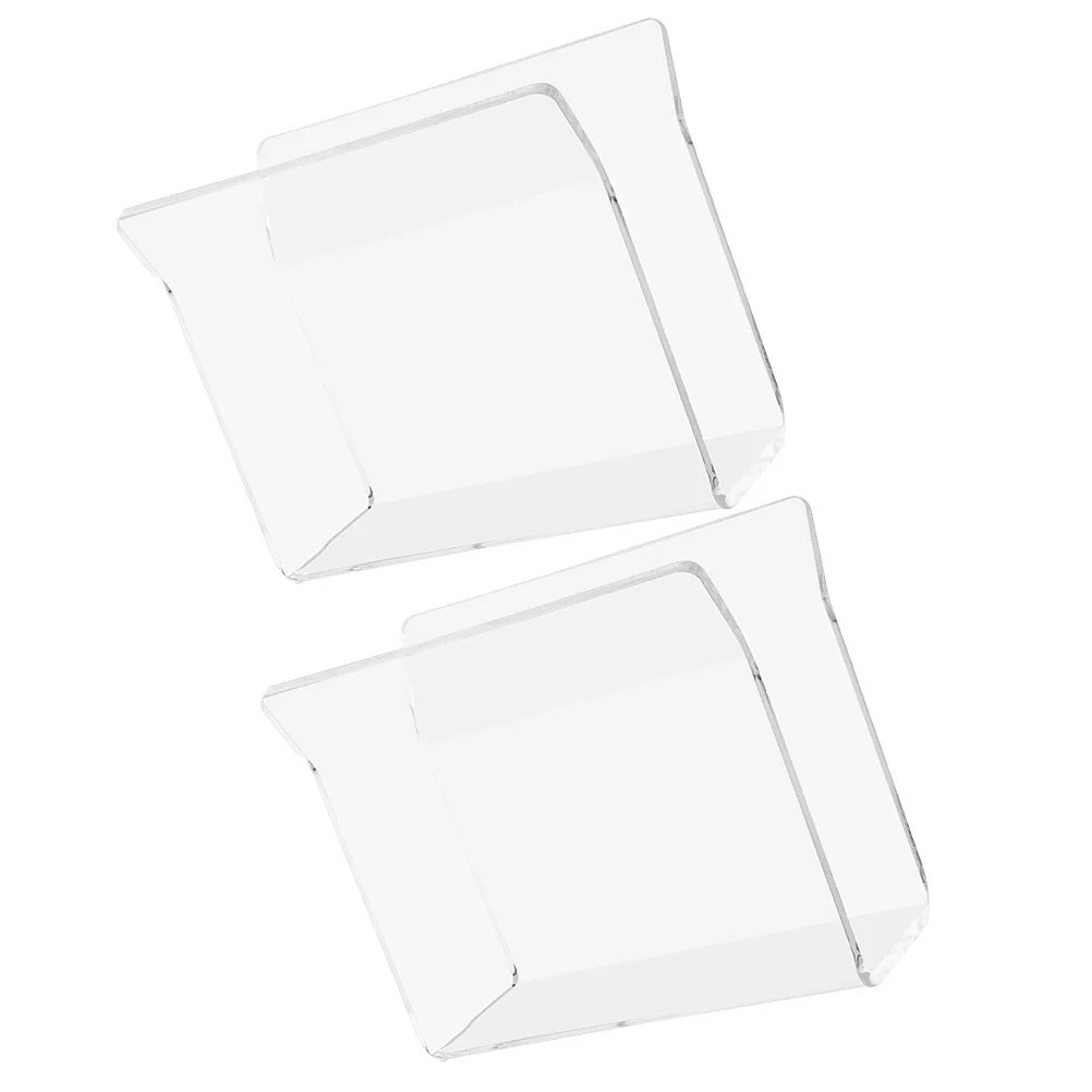 2pcs Acrylic Napkin Holder Clear Tabletop Vertical Stand For Kitchen Dining Cafe Hotel Modern Napkin Storage Rack Dispenser Home