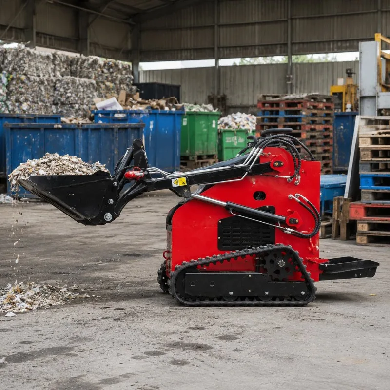 CE Easy Control Handle Rotating Bucket Function Small Crawler Loader Customized Road Repair Debris Loading