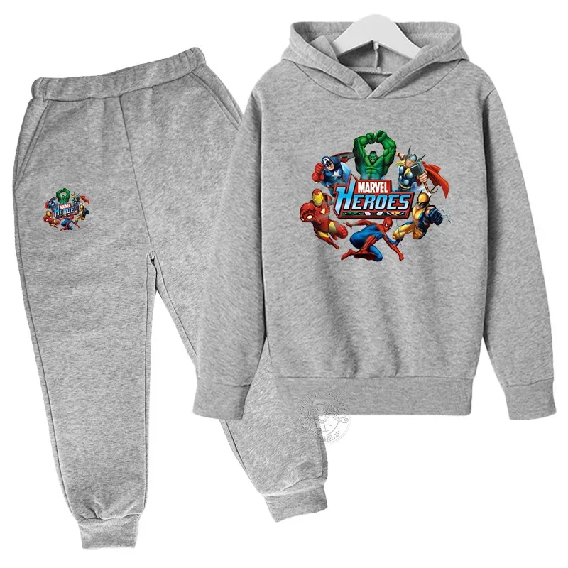 

New Marvel Avengers Children's Sportswear, Soft Sweatshirt, Long Pants, Superhero Captain America, Thor Print, Boys' Day Outfit