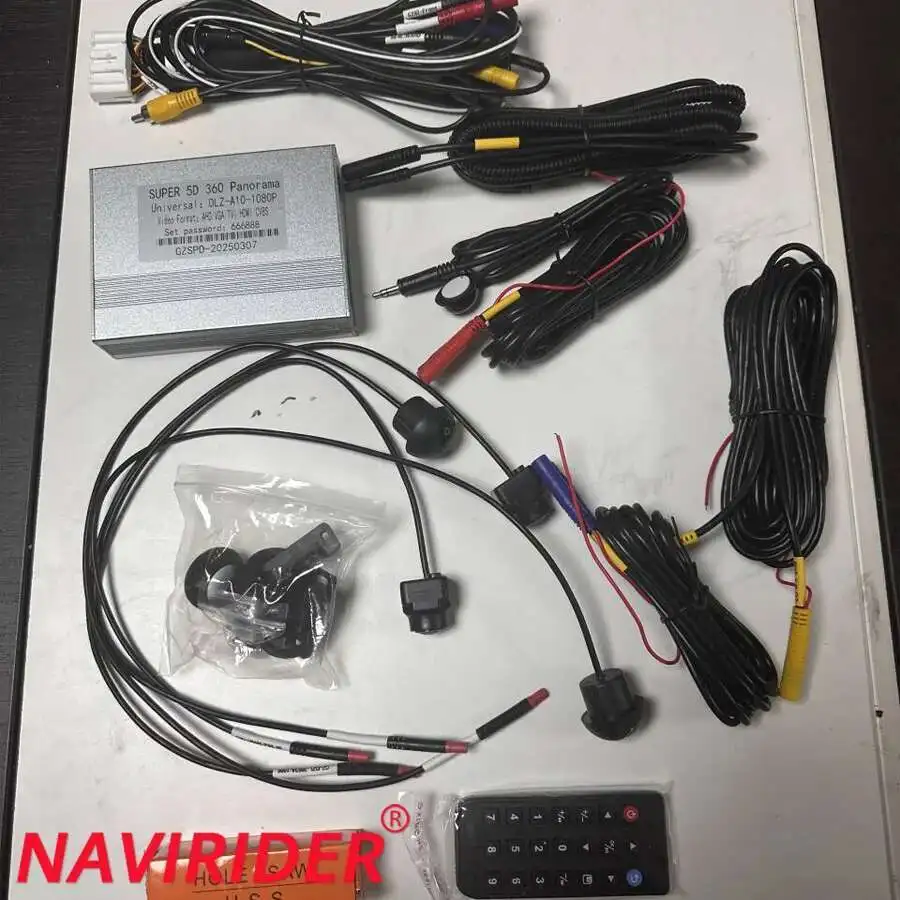 

360 Degree Parking System Car Dvr Camera Auto 3D HD 1080P Driving Recorder Panoramic View 220 Degree Large Wide Angle Navirider