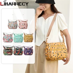 2023 Fashion Flower Pattern Design Ladies Shoulder Bag Quality Nylon Women Messenger Bag New Women Bag Purse Bolsos De Mujer Sac