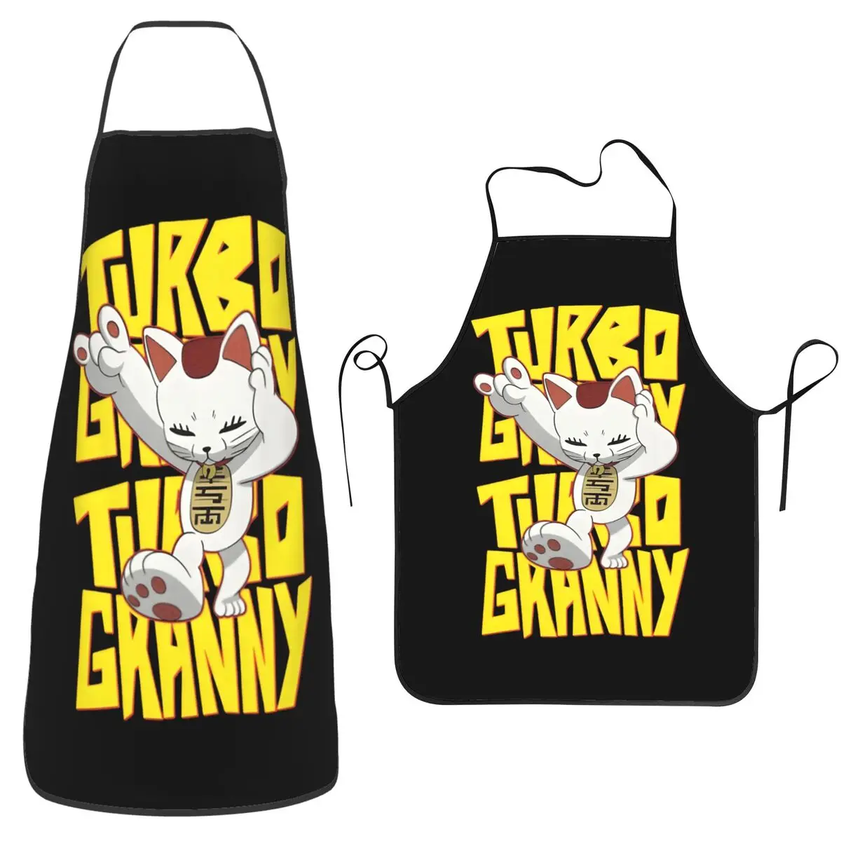 

Милый фартук с изображением кота Dandadan в стиле аниме, фартук для приготовления пищи, водонепроницаемый нагрудник для уборки кухни, фартук для женщин и мужчин, живопись