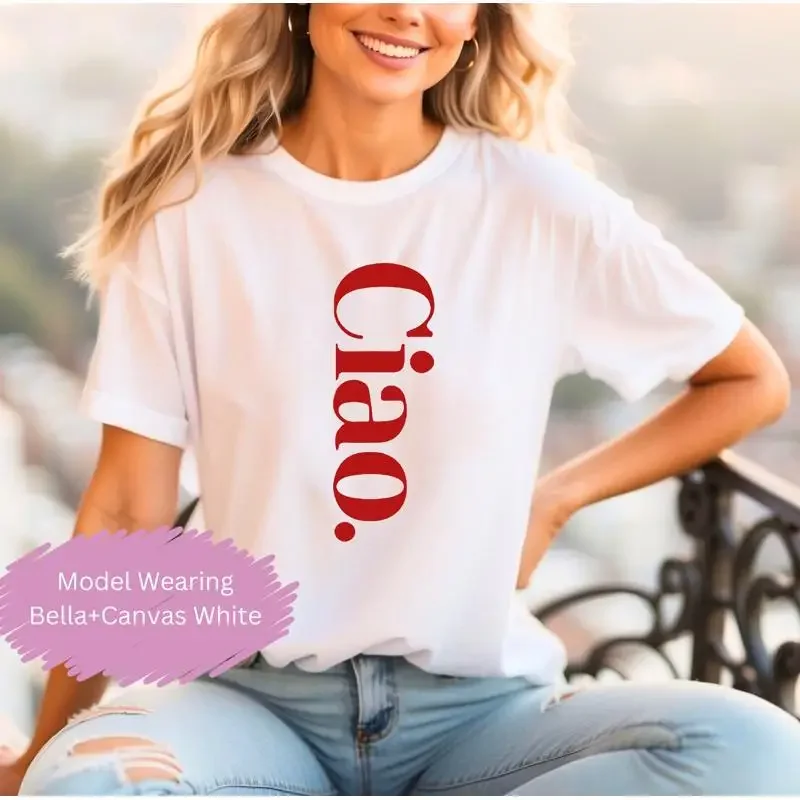 Ciao Italy T Shirt Italian Hello Goodbye Women'S Or Unisex Fit Travel Adventure