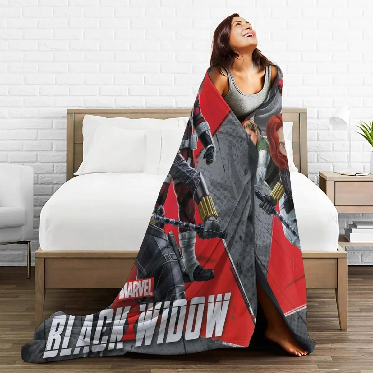 Viuda Negra Poster Soft Blanket Black Widow Travel Plush Bedding Throws Comfortable Living Room Flannel Bedspread Sofa Bed Cover