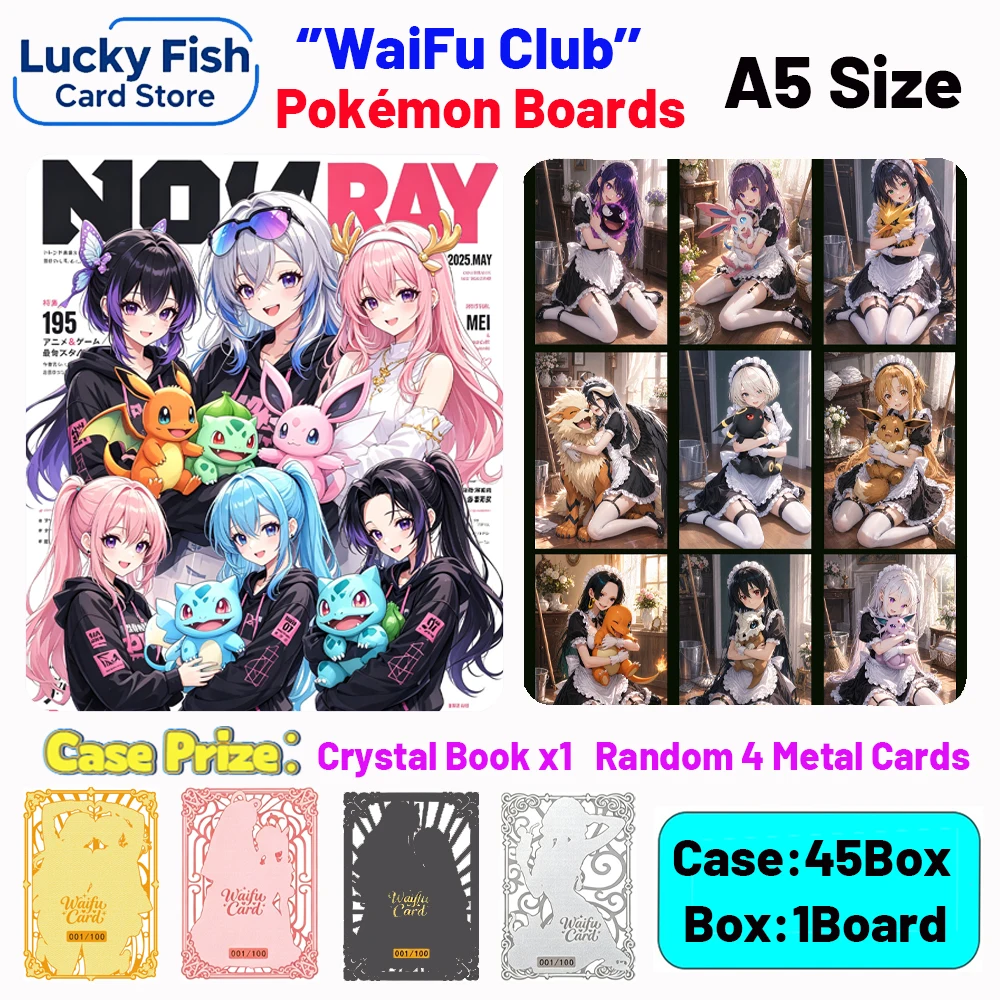 

2026 New Wholesale Waifu Club ''Goddess Pokémon'' Cards A5 Size Boards Children's Toys Birthday Gifts