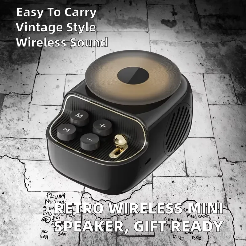 Retro Portable Wireless Speaker Mini Bluetooth Sound System with Aromatherapy Diffuser Function Ideal Birthday Gift for