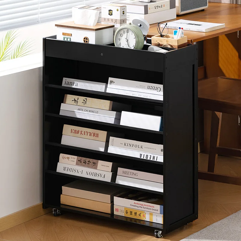 Простая книжная полка Книжный шкаф от пола до потолка Детская зона чтения Стеллаж для книг с картинками Настенная полка Гостиная Домашняя полка для хранения