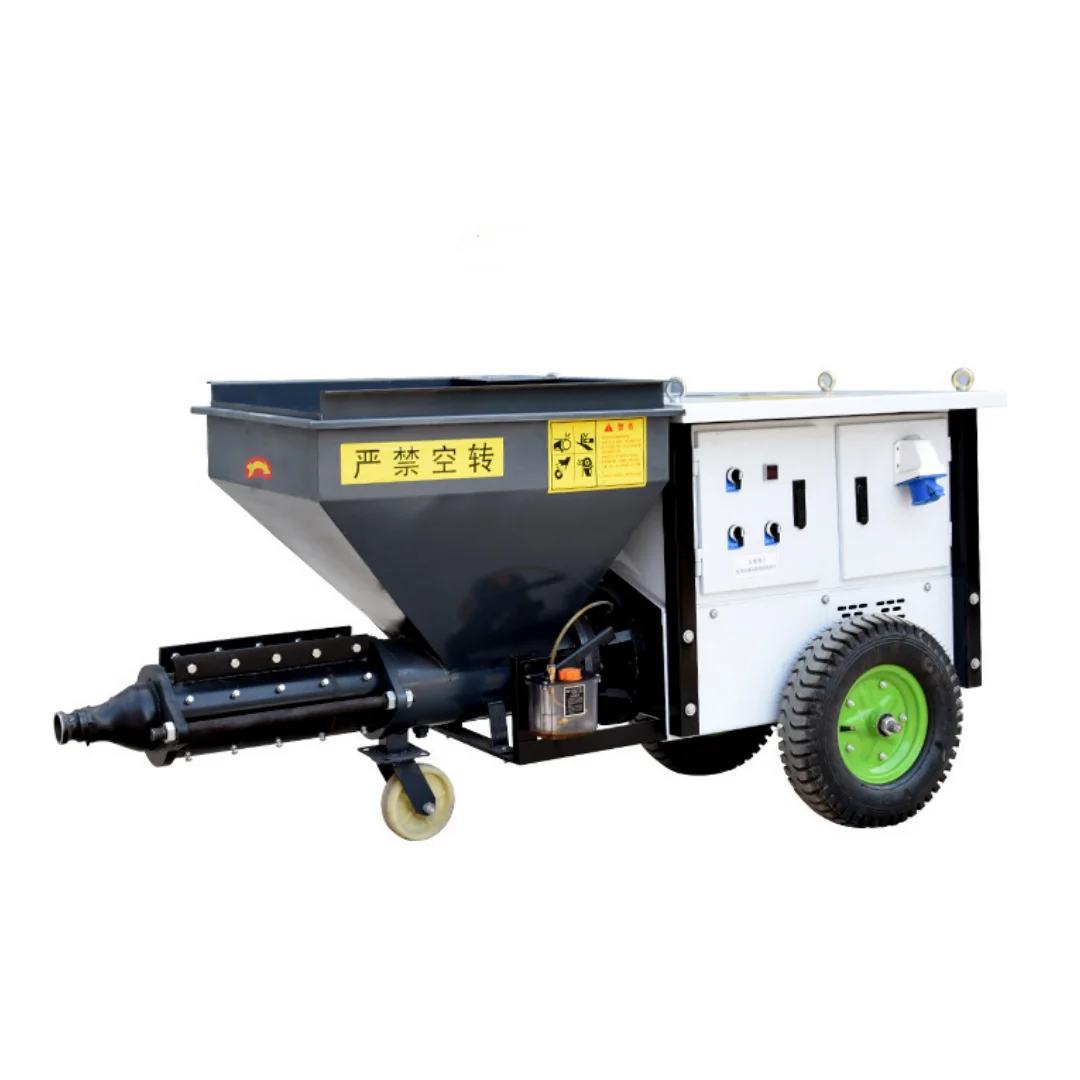 Plaster Mortar Spraying Machine Concrete Pump Grout with Mixer for Interior Wall Floor Ceiling Roofs and Surfaces