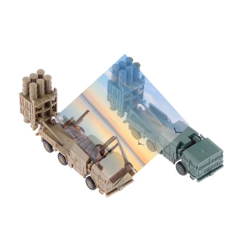 

Xm 1pc new 1/144 China HQ-16 Air Defense Missile Launcher 4D Assembled Chariot Simulation Model Sand Table Toy No Glue Required