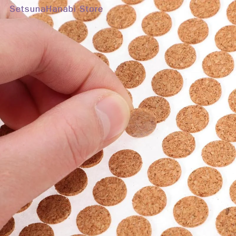 [W]1000Pcs/Roll Anti Slip Cork Pads Adhesive Cork Rounds For Plant Pot Coasters Cabinet Bumpers Floor Protector