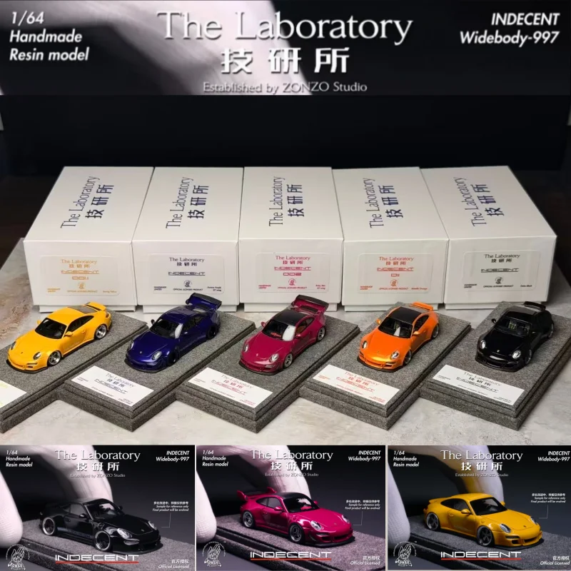 Модель автомобиля The Laboratory 1:64 INDECENT 997, модифицированная, из смолы, миниатюрная реплика, декоративный предмет для взрослых, в наличии