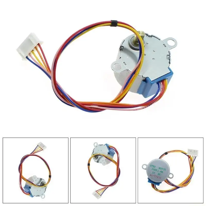 

B03F DC5V 24BYJ48 Микроредукторный шаговый двигатель-редуктор, 4-фазный 5-проводной, передаточное число 64:1 для наблюдения за