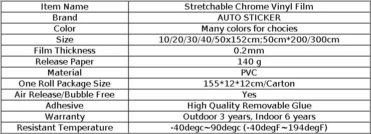 10/20/30/40/50*152CM High Stretchable Orange Chrome Air Bubble Free Mirror Vinyl Wrap Film Sticker Emblem Car Bike Motor Cover