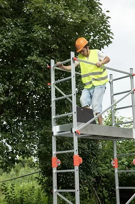 3.4m Scaffolding Pruning Trees For Construction Sites, Garden Ladders, Durable Folding Ladder