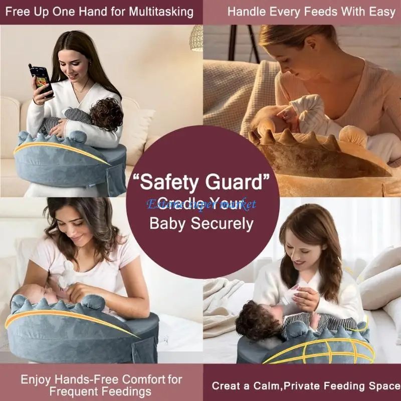 090B Ergonomic Nursing Pillow Safety Fence for Comfortable Breastfeeding Support