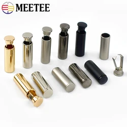 Meetee 10/20Pcs 15/20/24mm Rope Ends Stopper Metal Buckle Cord End Lock Cap Sweater Drawstring Hanging Bell Button Accessories