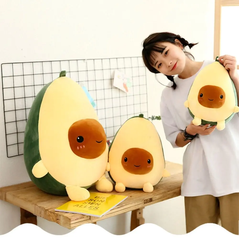 25 CM Kawaii Soft Avocado Stuffed Toy Plush Down Cotton Stuffed Doll Throw Pillow Birthday Gift