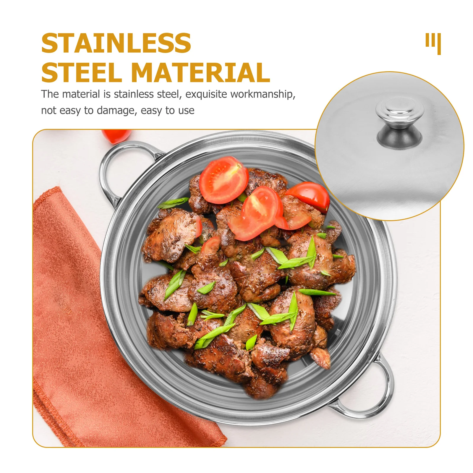 Stainless Steel Non Stick Fry Pan Japanese Ramen Noodles Cookware Cooking Pot Non Stick Utensils Supply Thickened Alcohol