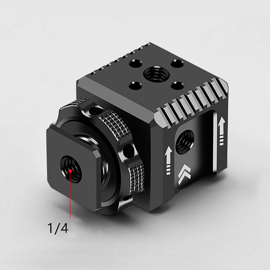 Dreifach-Blitzschuh halterung Adapter Kalt schuh verlängerung halterung Monitor halter Mikrofon füll licht halterung 1/4 Arri-Loch für Kamera käfig Rig – Detail 2