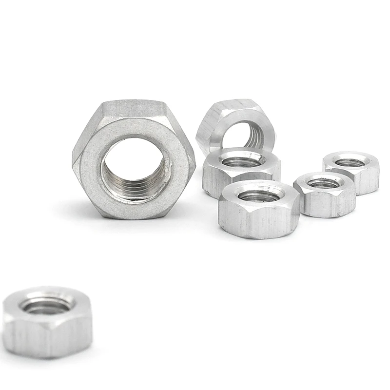 6061 #   アルミ 1 〜 50 ピース/ロット M2 M2.5 M3 M3.5 M4 M5 M6 M8 M10 M12 M14 M16 M18 M20 M22 M24 六角六角ナット DIN934