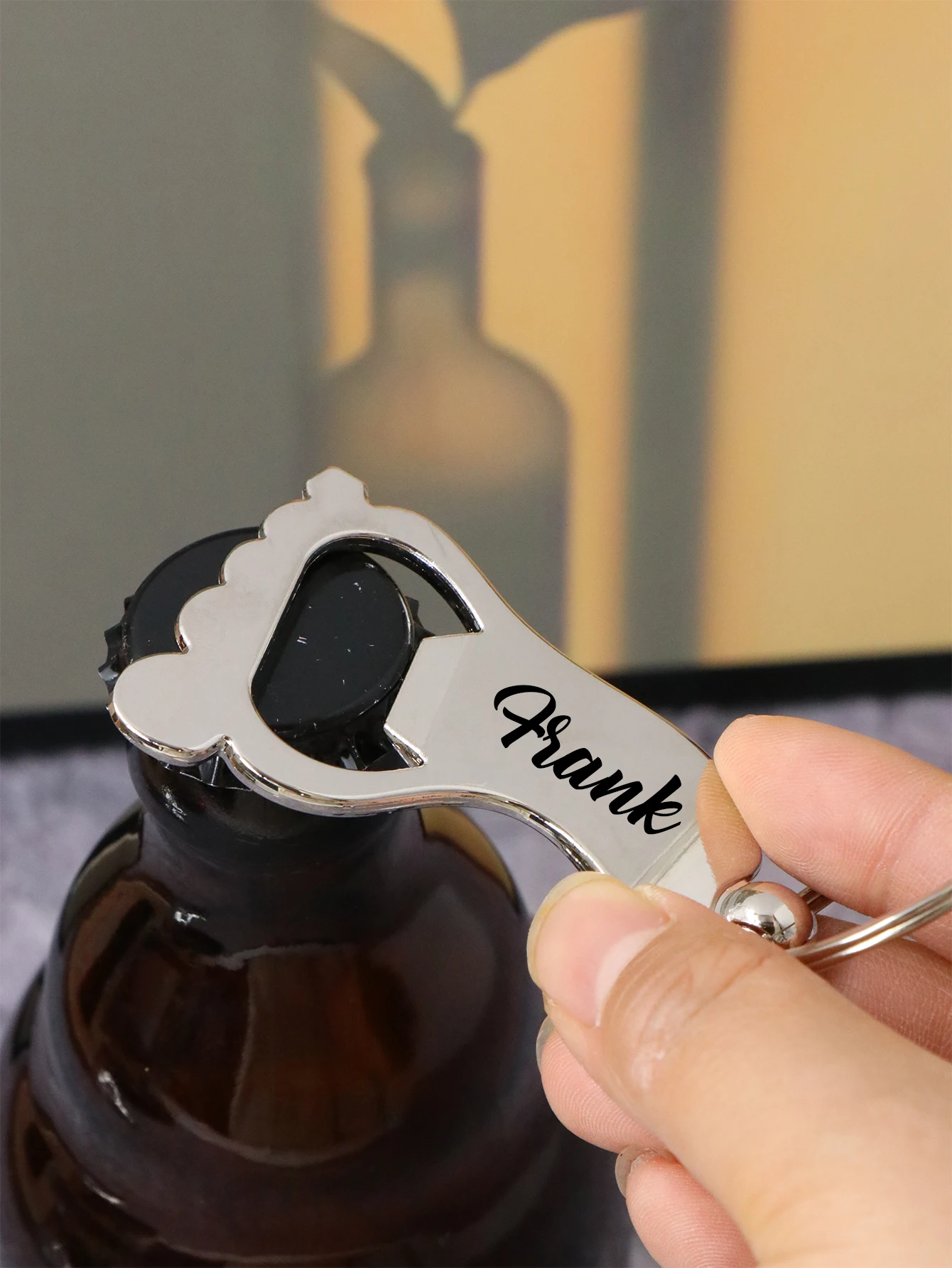 Custom Name Fist Bottle Opener Keychain, Personalized Gift