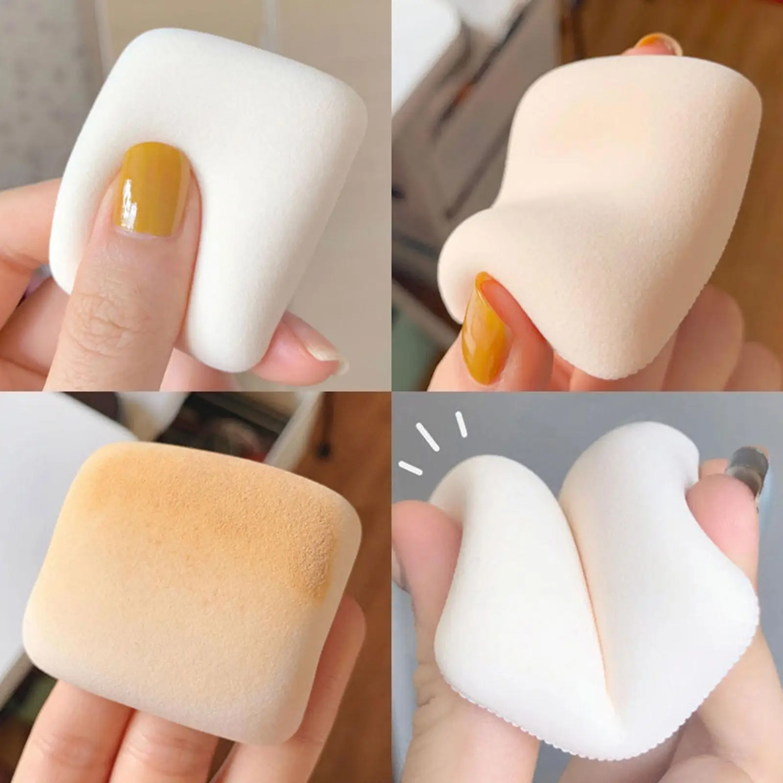 1 Uds esponja triangular para polvos sueltos líquido cosmético suave esponja para polvos de felpa base de maquillaje Puff herramienta de maquillaje