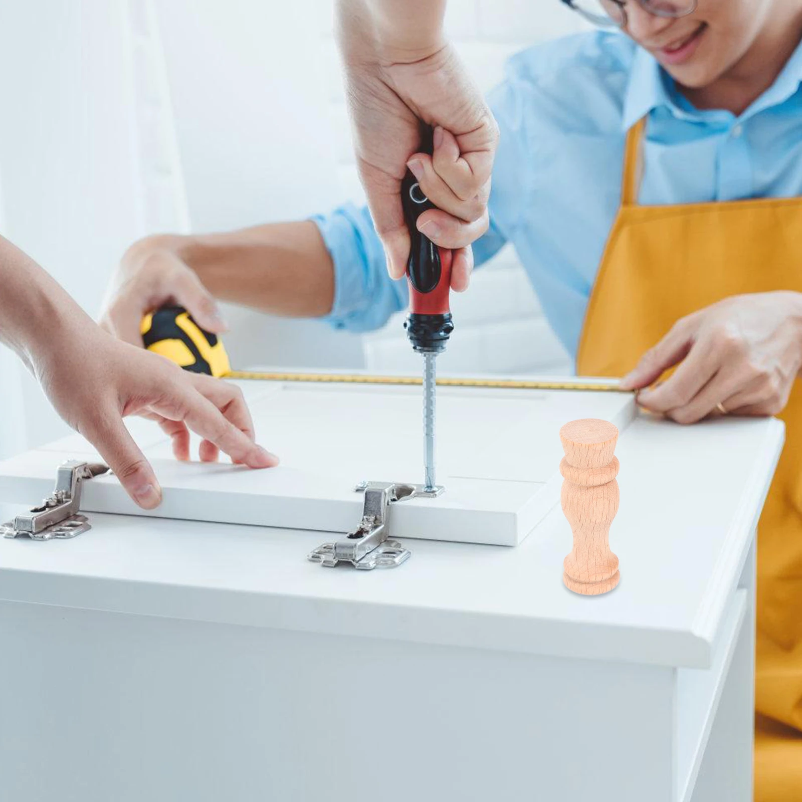 

10Pcs Wine Cabinet Wood Spindles Unfinished Decorative Fluted Craft Balusters DIY Furniture Columns Unpainted Wood Decoration