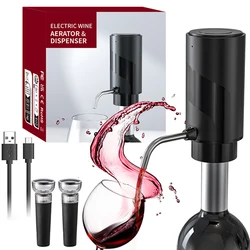 Rechargeable Electric Wine Aerator Dispenser One-touch Automatic Wine Decanter Intelligent Bar Accessories Valentine's Day Gift