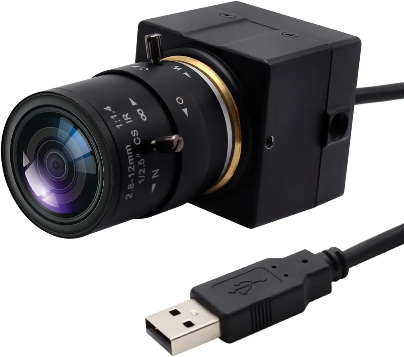 ELP 8MP USB Camera Free Driver High Speed USB 2.0 Ultra HD Varifocal Web Cam IMX179 For Machine Vision ELP-USB8MP02G-SFV(2.8-12)