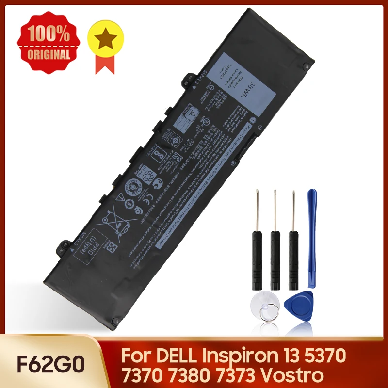 

New Battery F62G0 F62GO For DELL Inspiron 13 5370 7370 7380 7373 Vostro RPJC3 0RPJC3 39DY5 039DY5 3166mAh