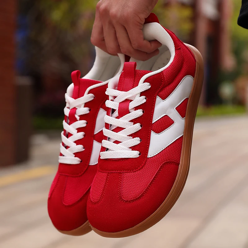 Men's Fashion Casual Sneakers Breathable Zero Drop Walking Shoes Non-Slip Running Shoes Back To School Training Shoes Unisex