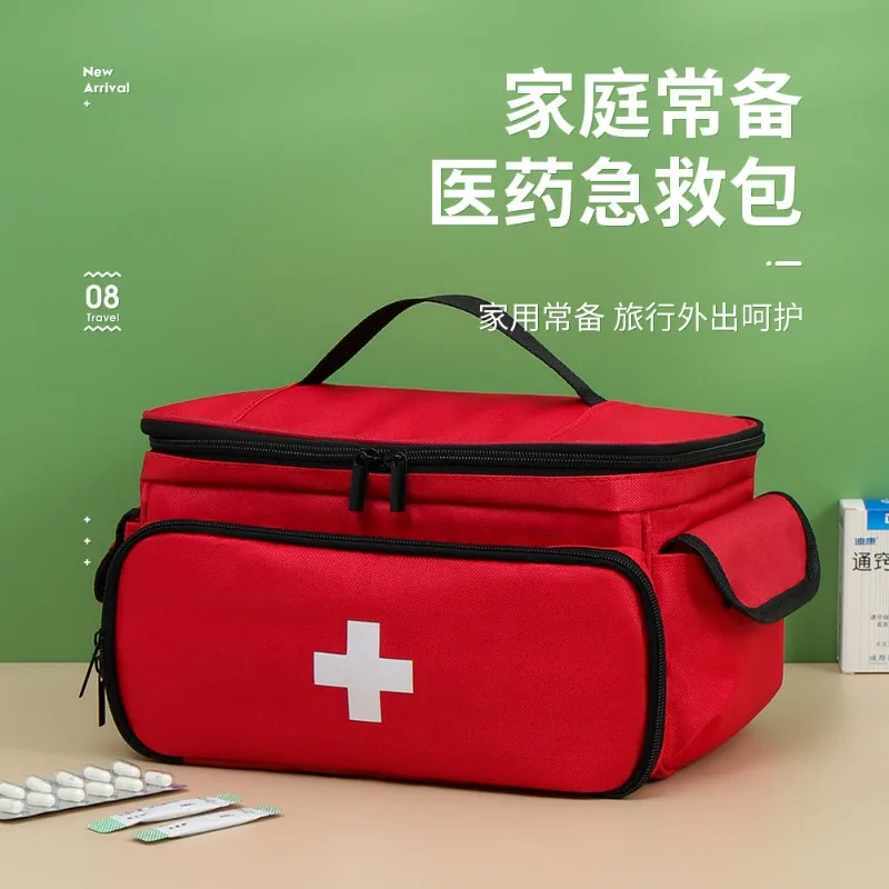 Durable Oxford Cloth First Aid Organizer - Ample Space for Travel Medicines & Survival Tools