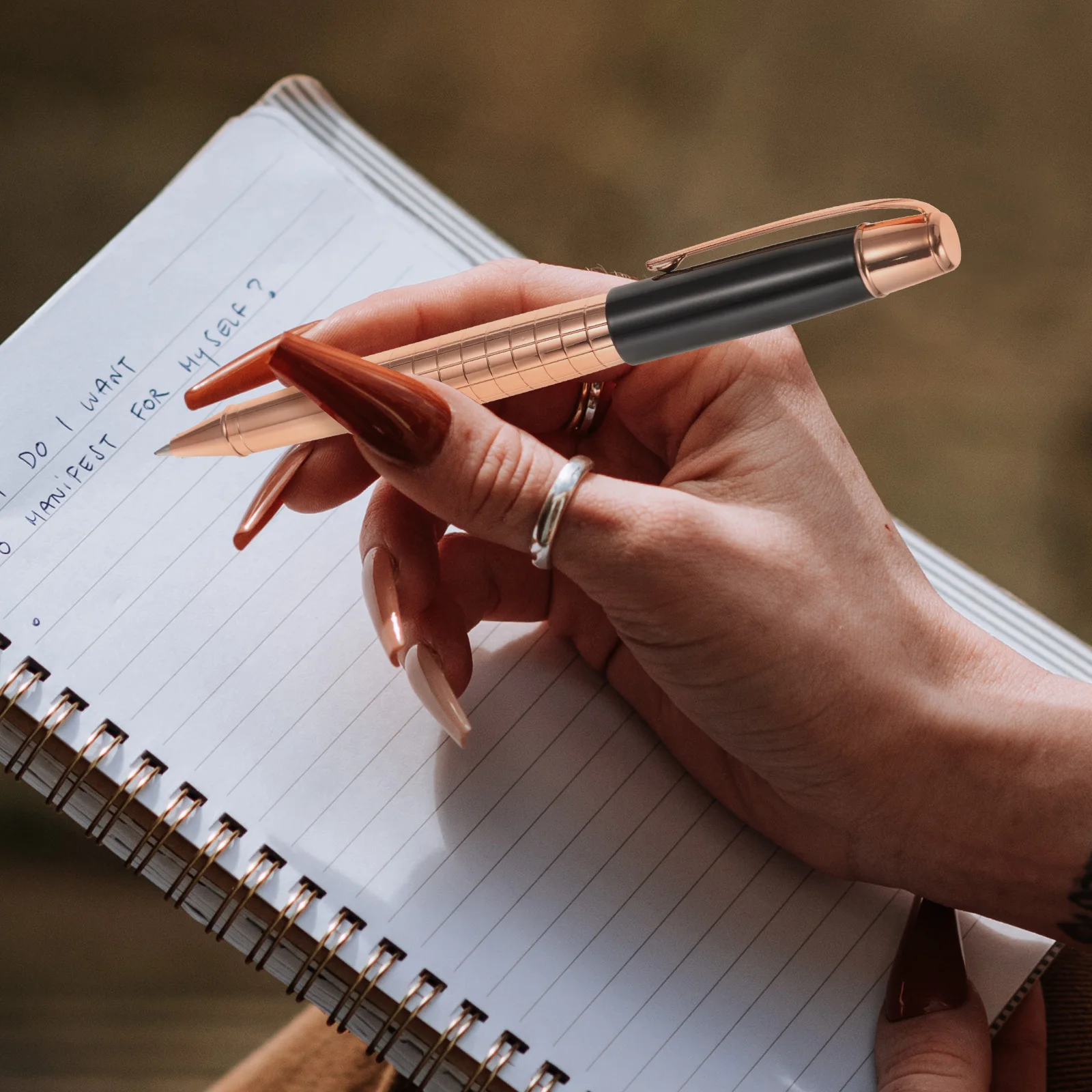 

Metal Pen Fine Tip Gel Ink Writing Pen Portable Office Business Stationery Smooth Writing Gift For Students