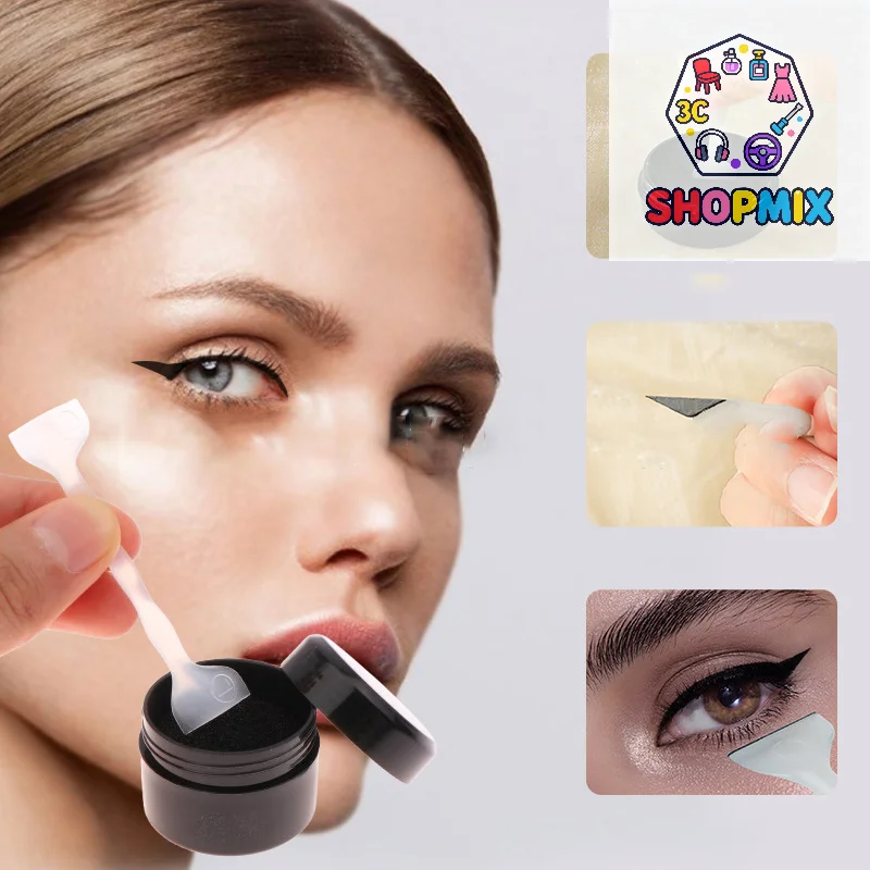 مجموعة طوابع تحديد العيون ذات نهاية مزدوجة، مجموعة ظلال العيون، مستحضرات التجميل سهلة الكلاسيكية، ملحقات استنسل لختم العين، أدوات المكياج #1